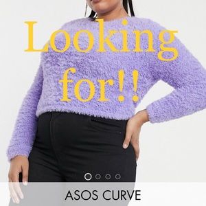 ASOS DESIGN curve super fluffy crop sweater